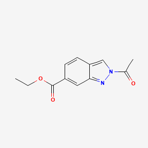 molecular formula C12H12N2O3 B1408432 2-乙酰-2H-吲唑-6-羧酸乙酯 CAS No. 1858242-11-1