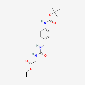 Ethyl 2-({[(4-{[(tert-butoxy)carbonyl]amino}phenyl)methyl]carbamoyl}amino)acetate