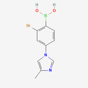 molecular formula C10H10BBrN2O2 B14084347 (2-Bromo-4-(4-methyl-1H-imidazol-1-yl)phenyl)boronic acid 