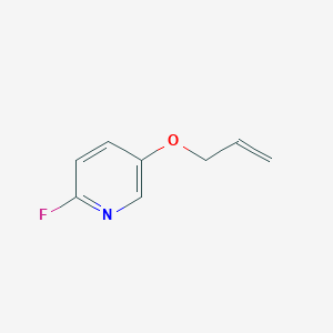 molecular formula C8H8FNO B1408435 2-氟-5-(丙-2-烯-1-氧基)吡啶 CAS No. 1549022-30-1