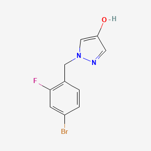 molecular formula C10H8BrFN2O B1408439 1-(4-Bromo-2-fluorobenzyl)-1H-pyrazol-4-ol CAS No. 1596023-38-9