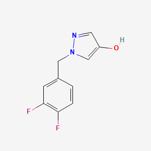 molecular formula C10H8F2N2O B1408440 1-(3,4-Difluorobenzyl)-1H-pyrazol-4-ol CAS No. 1603188-42-6