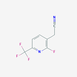 molecular formula C8H4F4N2 B1408447 2-Fluoro-6-(trifluoromethyl)pyridine-3-acetonitrile CAS No. 1227580-08-6