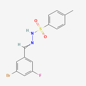 N-[(3-bromo-5-fluorophenyl)methylideneamino]-4-methylbenzenesulfonamide