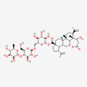 [(2S,3R,4S,5S,6R)-6-[[(2R,3R,4R,5S,6R)-3,4-dihydroxy-6-(hydroxymethyl)-5-[(2R,3S,4S,5S,6R)-3,4,5-trihydroxy-6-methyloxan-2-yl]oxyoxan-2-yl]oxymethyl]-3,4,5-trihydroxyoxan-2-yl] (1R,2R,5S,8R,12R,16R,17S,18S)-16-hydroxy-1,2,17-trimethyl-14-oxo-8,18-bis(prop-1-en-2-yl)-13-oxapentacyclo[10.8.1.02,10.05,9.017,21]henicosane-5-carboxylate