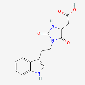 molecular formula C15H15N3O4 B1408467 {1-[2-(1H-吲哚-3-基)乙基]-2,5-二氧代咪唑烷-4-基}乙酸 CAS No. 1910805-48-9