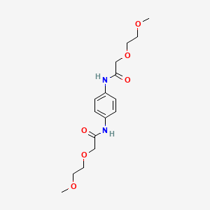 molecular formula C16H24N2O6 B1408475 2-(2-甲氧基-乙氧基)-N-{4-[2-(2-甲氧基-乙氧基)-乙酰氨基]-苯基}-乙酰胺 CAS No. 24200-41-7