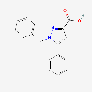 molecular formula C17H14N2O2 B1408477 1-苄基-5-苯基-1H-吡唑-3-羧酸 CAS No. 1020239-97-7