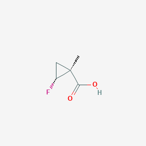 molecular formula C5H7FO2 B1408479 反式-2-氟-1-甲基环丙烷甲酸 CAS No. 128230-88-6