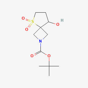 molecular formula C11H19NO5S B1408484 叔丁基 8-羟基-5-硫杂-2-氮杂螺[3.4]辛烷-2-羧酸酯 5,5-二氧化物 CAS No. 1340481-90-4