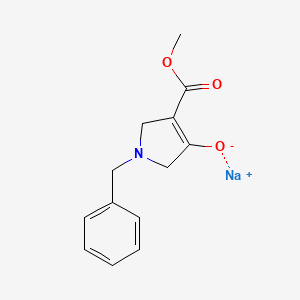 molecular formula C13H14NNaO3 B1408485 1-苄基-4-(甲氧羰基)-2,5-二氢-1H-吡咯-3-醇钠 CAS No. 1788054-67-0