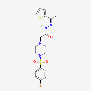 molecular formula C18H21BrN4O3S2 B14084857 2-{4-[(4-bromophenyl)sulfonyl]piperazin-1-yl}-N'-[(1Z)-1-(thiophen-2-yl)ethylidene]acetohydrazide 