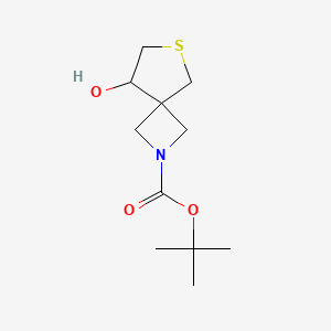molecular formula C11H19NO3S B1408489 叔丁基 8-羟基-6-硫杂-2-氮杂螺[3.4]辛烷-2-羧酸酯 CAS No. 1340481-95-9