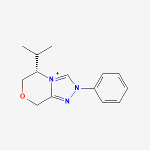 (S)-5-Isopropyl-2-phenyl-2,5,6,8-tetrahydro-[1,2,4]triazolo[3,4-c][1,4]oxazin-4-ium