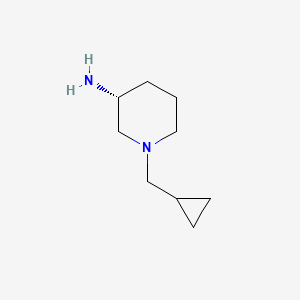 molecular formula C9H18N2 B1408490 (3R)-1-(环丙基甲基)哌啶-3-胺 CAS No. 1350635-70-9