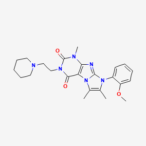 8-(2-methoxyphenyl)-1,6,7-trimethyl-3-[2-(piperidin-1-yl)ethyl]-1H-imidazo[2,1-f]purine-2,4(3H,8H)-dione