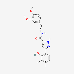 N-[2-(3,4-dimethoxyphenyl)ethyl]-5-(2-hydroxy-3,4-dimethylphenyl)-1H-pyrazole-3-carboxamide