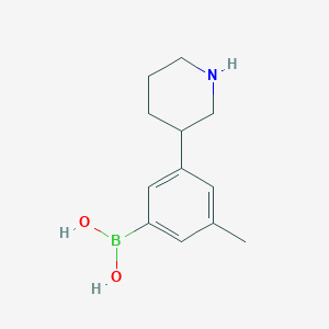 (3-Methyl-5-(piperidin-3-yl)phenyl)boronic acid