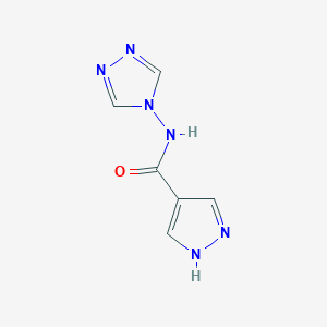 molecular formula C6H6N6O B1408493 N-(4H-1,2,4-三唑-4-基)-1H-吡唑-4-甲酰胺 CAS No. 1432053-76-3
