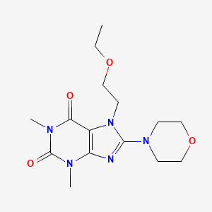 7-(2-ethoxyethyl)-1,3-dimethyl-8-(morpholin-4-yl)-3,7-dihydro-1H-purine-2,6-dione