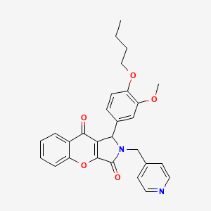 1-(4-Butoxy-3-methoxyphenyl)-2-(pyridin-4-ylmethyl)-1,2-dihydrochromeno[2,3-c]pyrrole-3,9-dione