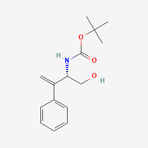 molecular formula C15H21NO3 B1408496 (S)-tert-Butyl (1-hydroxy-3-phenylbut-3-en-2-yl)carbamate CAS No. 488727-79-3