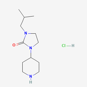 molecular formula C12H24ClN3O B1408497 1-Isobutyl-3-piperidin-4-yl-imidazolidin-2-one Hydrochloride CAS No. 1924322-24-6