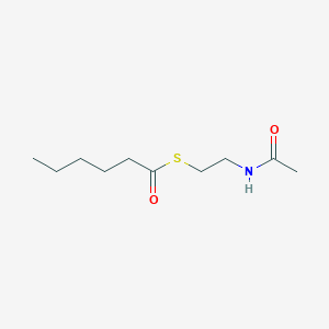 molecular formula C10H19NO2S B1408498 己硫酸 S-(2-乙酰胺基乙基)酯 CAS No. 178949-80-9