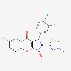 7-Bromo-1-(3,4-dichlorophenyl)-2-(4-methyl-1,3-thiazol-2-yl)-1,2-dihydrochromeno[2,3-c]pyrrole-3,9-dione