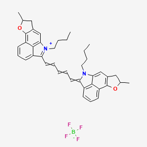 molecular formula C41H43BF4N2O2 B1408503 5-butyl-4-((1E,3E,5E)-5-(5-butyl-8-methyl-7,8-dihydrobenzo[cd]furo[2,3-f]indol-4(5H)-ylidene)penta-1,3-dien-1-yl)-8-methyl-7,8-dihydrobenzo[cd]furo[2,3-f]indol-5-ium tetrafluoroborate CAS No. 1072415-52-1