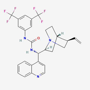 molecular formula C28H26F6N4O B14085032 N-[3,5-Bis(trifluoromethyl)phenyl]-N'-(8,9S)-cinchonan-9-ylurea 