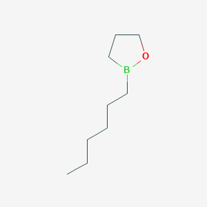 molecular formula C9H19BO B14085046 2-Hexyl-1,2-oxaborolane CAS No. 10173-40-7