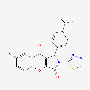 7-Methyl-1-[4-(propan-2-yl)phenyl]-2-(1,3,4-thiadiazol-2-yl)-1,2-dihydrochromeno[2,3-c]pyrrole-3,9-dione