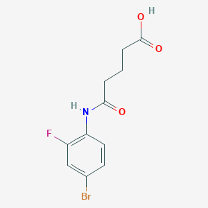 5-[(4-Bromo-2-fluorophenyl)amino]-5-oxopentanoic acid