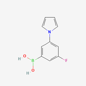 molecular formula C10H9BFNO2 B14085067 (3-Fluoro-5-(1H-pyrrol-1-yl)phenyl)boronic acid 