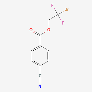 molecular formula C10H6BrF2NO2 B14085068 2-Bromo-2,2-difluoroethyl 4-cyanobenzoate 