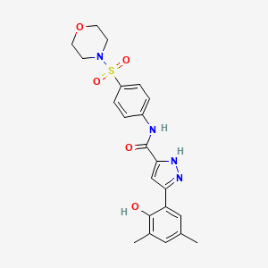 5-(2-hydroxy-3,5-dimethylphenyl)-N-[4-(morpholin-4-ylsulfonyl)phenyl]-1H-pyrazole-3-carboxamide