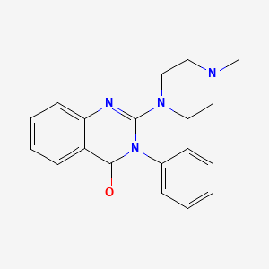 4(3H)-Quinazolinone, 2-(4-methyl-1-piperazinyl)-3-phenyl-