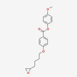 molecular formula C20H22O5 B14085096 Benzoic acid, 4-[4-(2-oxiranyl)butoxy]-, 4-methoxyphenyl ester CAS No. 144447-11-0