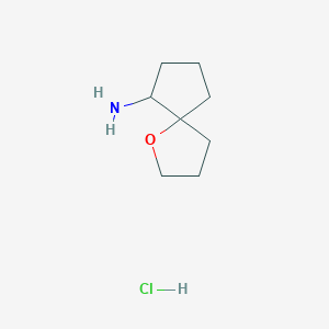 molecular formula C8H16ClNO B1408520 1-Oxaspiro[4.4]nonan-6-amine hydrochloride CAS No. 951164-20-8