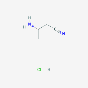molecular formula C4H9ClN2 B1408521 (S)-3-Aminobutanenitrile hydrochloride CAS No. 1073666-54-2