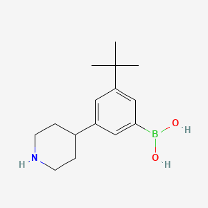 (3-(tert-Butyl)-5-(piperidin-4-yl)phenyl)boronic acid