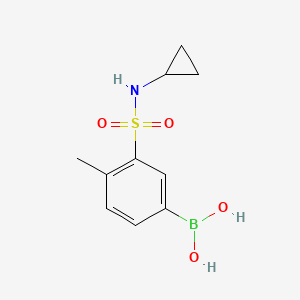 molecular formula C10H14BNO4S B1408529 (3-(N-cyclopropylsulfamoyl)-4-methylphenyl)boronic acid CAS No. 1704095-41-9