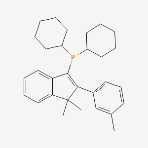 Dicyclohexyl(1,1-dimethyl-2-(m-tolyl)-1H-inden-3-yl)phosphane