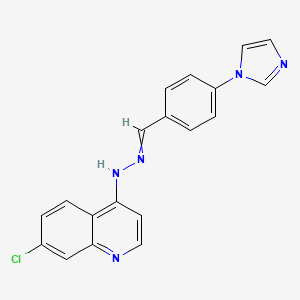 7-chloro-N-[(4-imidazol-1-ylphenyl)methylideneamino]quinolin-4-amine