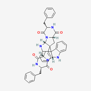 (1R,4S,7S)-4-benzyl-9-[(1R,4S,7S)-4-benzyl-3,6-dioxo-2,5,16-triazatetracyclo[7.7.0.02,7.010,15]hexadeca-10,12,14-trien-9-yl]-2,5,16-triazatetracyclo[7.7.0.02,7.010,15]hexadeca-10,12,14-triene-3,6-dione