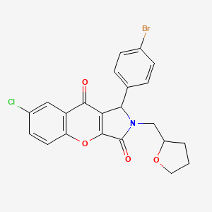 1-(4-Bromophenyl)-7-chloro-2-(tetrahydrofuran-2-ylmethyl)-1,2-dihydrochromeno[2,3-c]pyrrole-3,9-dione