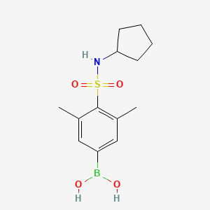 molecular formula C13H20BNO4S B1408532 (4-(N-cyclopentylsulfamoyl)-3,5-dimethylphenyl)boronic acid CAS No. 1704097-46-0