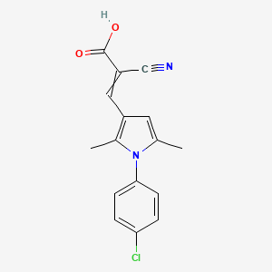 3-[1-(4-Chlorophenyl)-2,5-dimethylpyrrol-3-yl]-2-cyanoprop-2-enoic acid