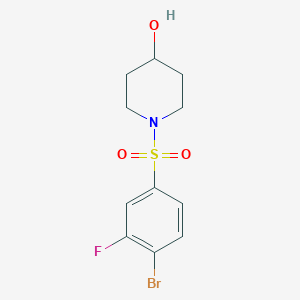 B1408549 1-((4-Bromo-3-fluorophenyl)sulfonyl)piperidin-4-ol CAS No. 1704096-21-8